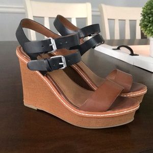 Brown and black wedges